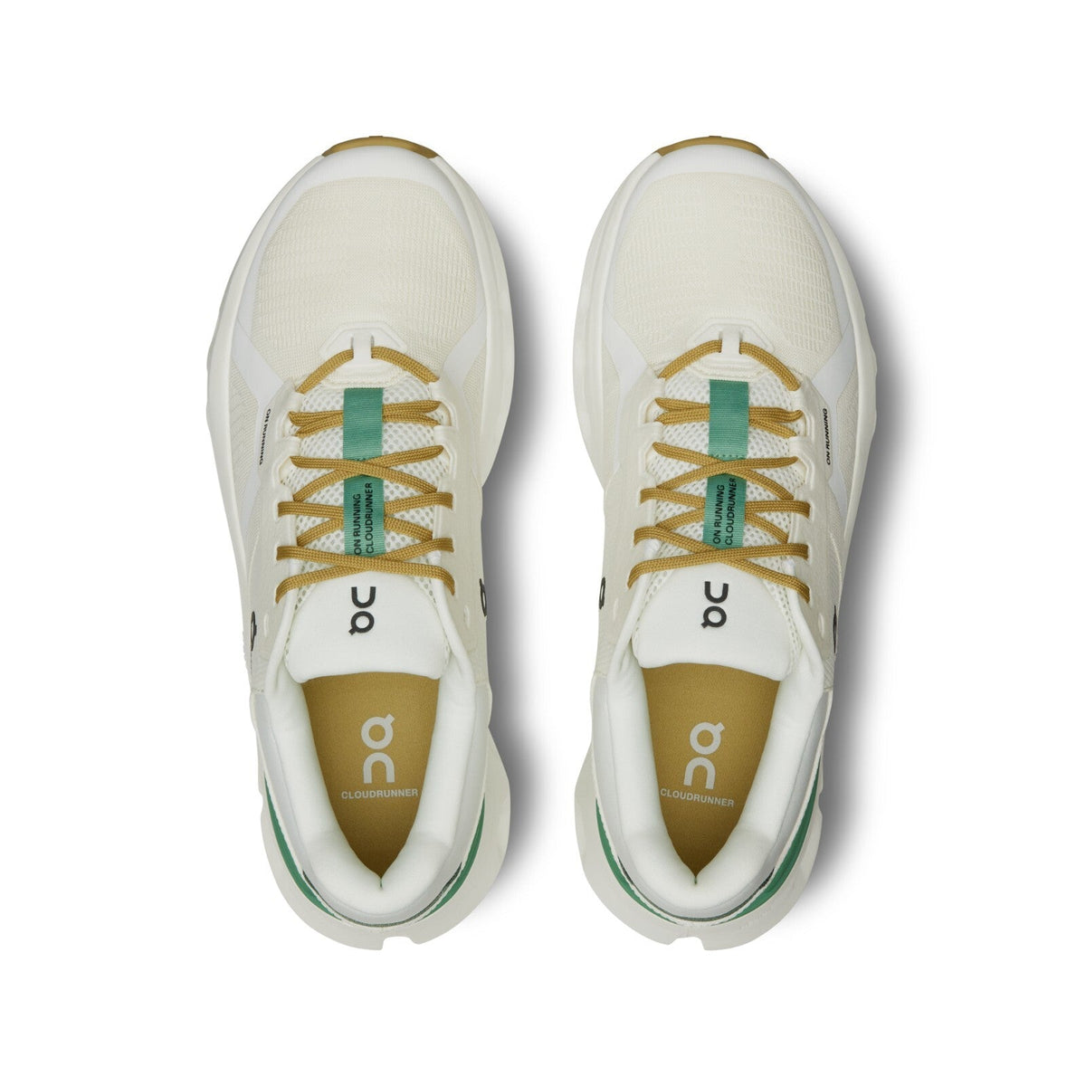 On Mens Cloudrunner 2- White/Green (3ME10144433)