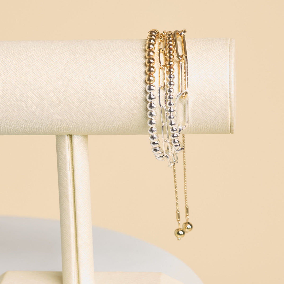 Mixed Metal Chain Bolo Bracelet